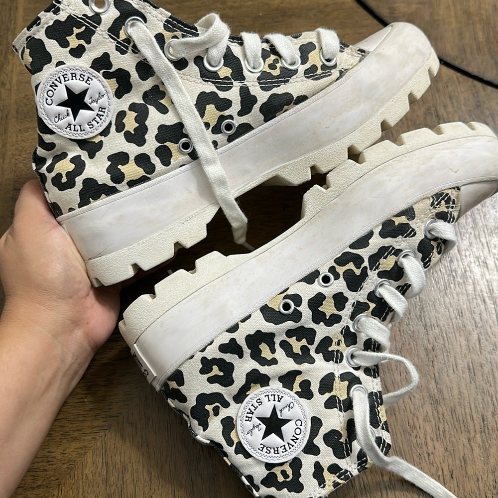Converse Chuck Taylor All Star Leopard Lugged‎ Platform High Top Canvas Womens 6 - Picture 4 of 12
